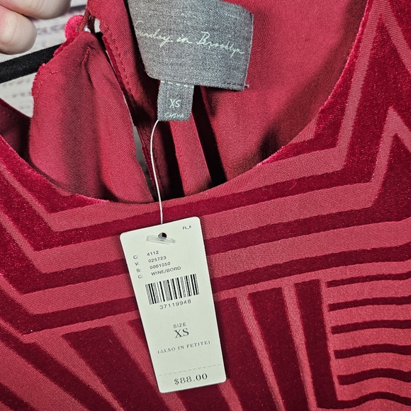 NWT Anthro Sunday in Brooklyn velvet swing tank top - Picture 7 of 14